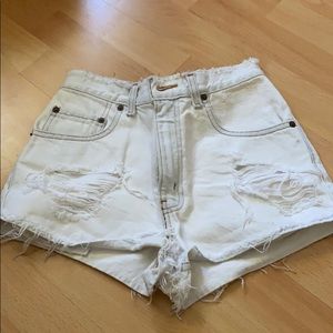 Levi Strauss denim high waisted shorts
